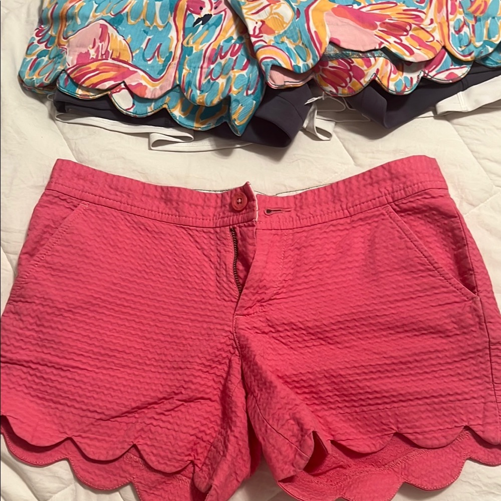 Lilly Pulitzer Vibrant Pink Scalloped Shorts